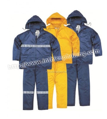 Áo mưa bộ vải dù in logo