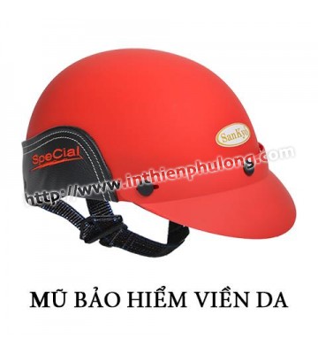 Mũ bảo hiểm viền da